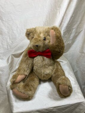 Vermont Teddy Bear with Red Bow Tie